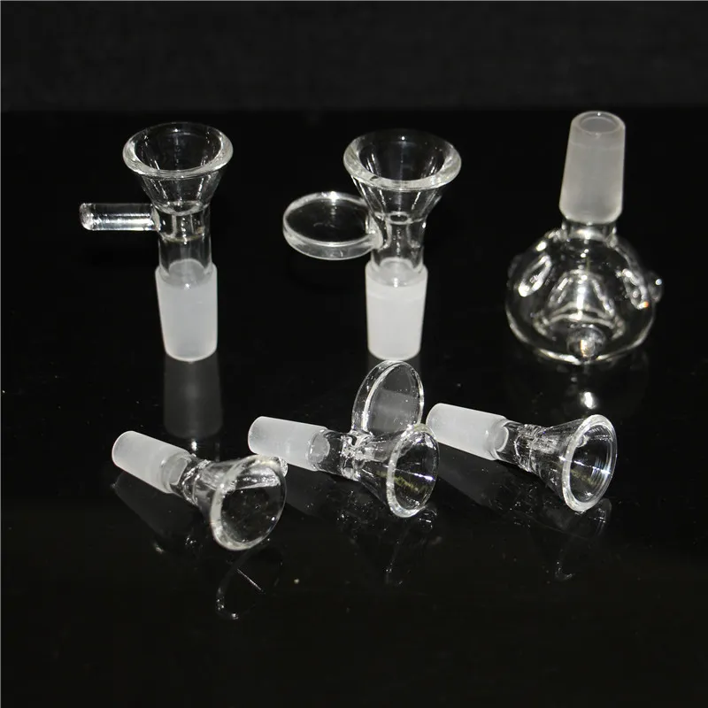 Hookahs 4mm Thick Clear Glass Bowl Hookahs with 14mm 18mm male joint for water bong oil rig