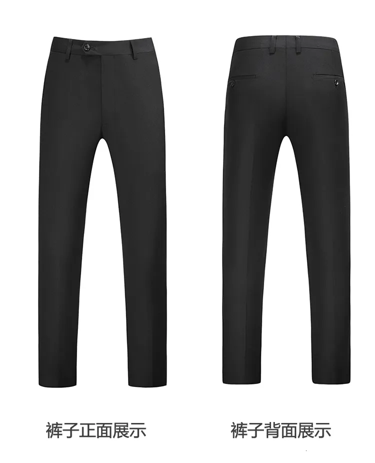 Mens Business Double Breasted Suit Coat Set Slim Fit Solid Mens Business Double Breasted Suit Coat Set Slim Fit Solid