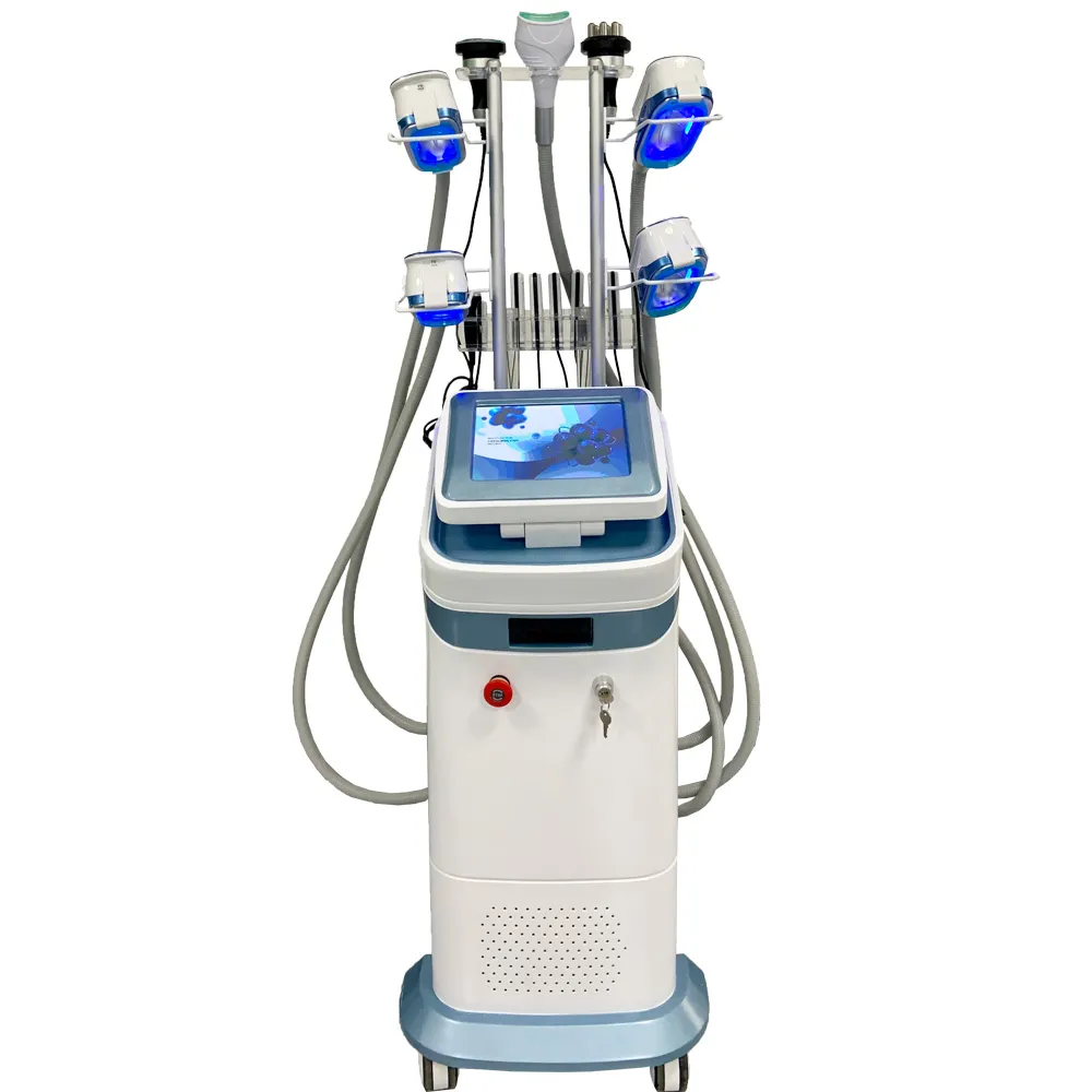 All Round 360 ﾰ Cryo Fat Freezing Cryolipolysy Slimming Machine 40K 캐비테이션 바디 RF Lipolaser 4 Cryo 핸들이 함께 작동합니다.