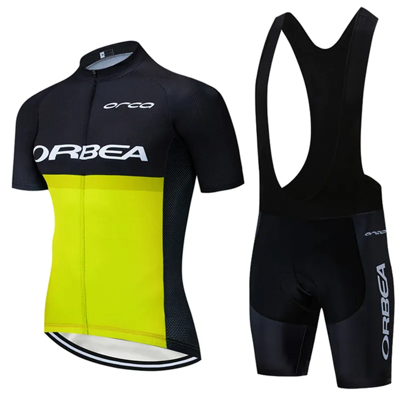 Orbea Bisiklet Kısa Kollu Jersey Bib Şort Setleri En Çok Satan UV Anti-UV Yaz Bisiklet Giyim Nefes Alabilir Bisiklet Sporları Üniforma Ropa Ciclismo Y23030604