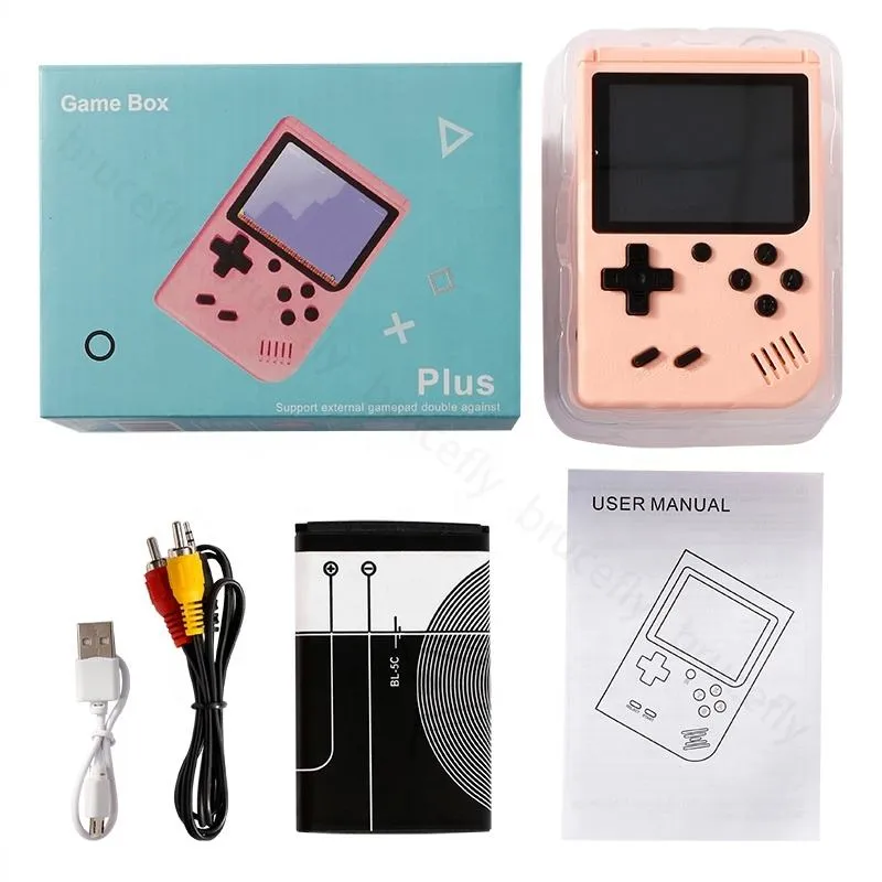 500 in 1 Retro Video Game player Support Two Players 8 Bit 3.0 Inch Colorful LCD Mini Handheld Macaroon Game Console