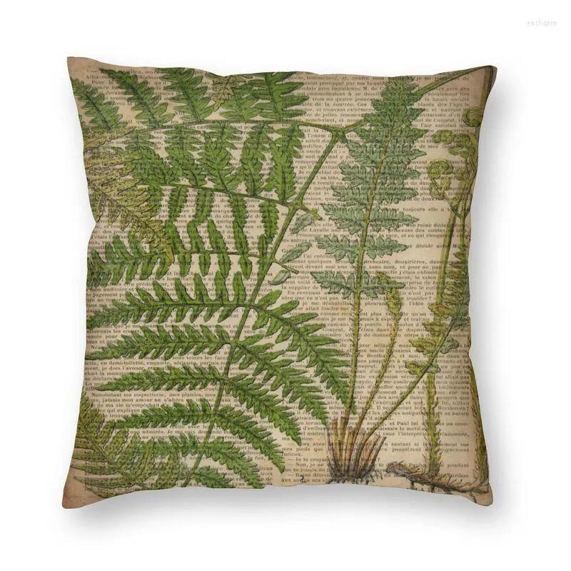 Pillow Foliage Botanical Fern Leaves Throw Cover Home Decor Tropical Plants 40x40 Pillowcover For Living Room