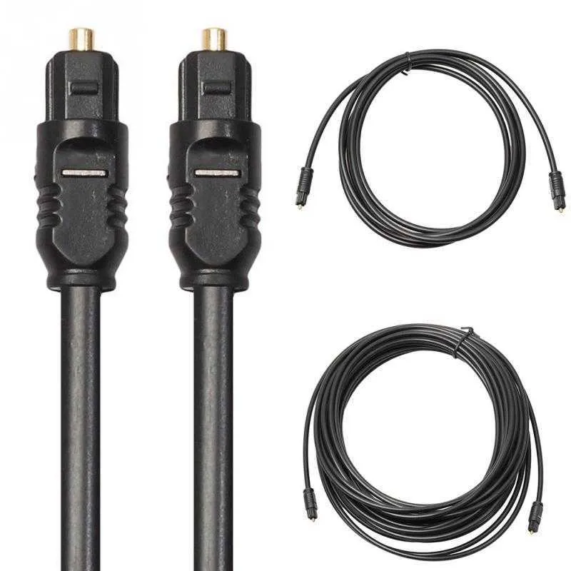 Câble Audio Optique Numérique Toslink Plaqué Or 1m 1.5m 2m 3/5m 10m 15m 20m SPDIF MD DVD Haute Qualité