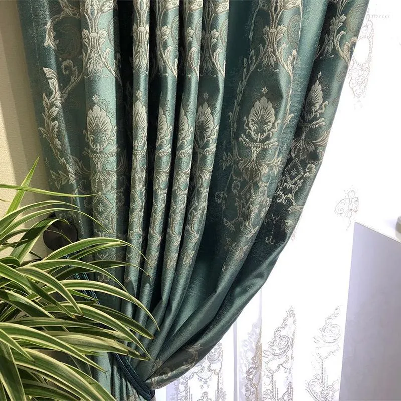 Rideaux rideaux pour la salle à manger vivante chambre à coucher de luxe européen haute précision jacquard moderne décor