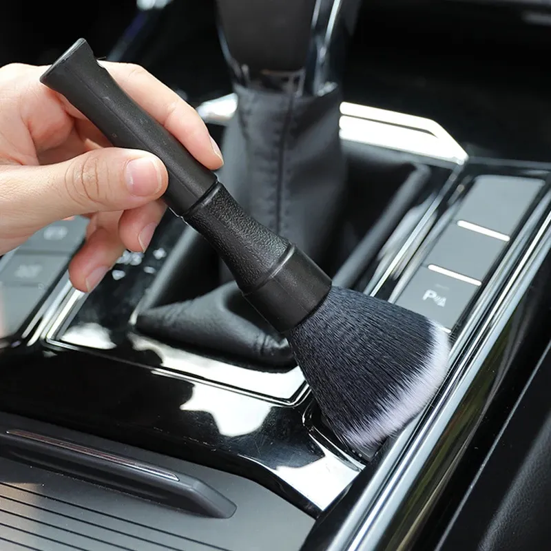 Ultra yumuşak detaylandırma fırça süper yumuşak otomatik iç detay fırçası sentetik kıllar araba arabası sütör fırça aksesuarları