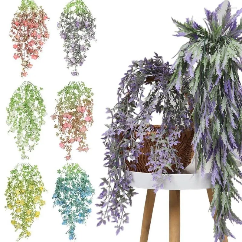 Fleurs décoratives ornement fête fournitures Po accessoires tenture murale guirlande florale réaliste pommetier fleur vigne plante artificielle rotin