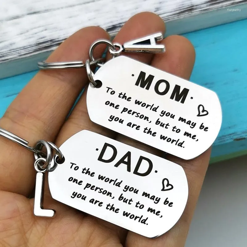 Keychains pappa/mamma gåva från son dotter nyckelring far/mamma nyckelnyckel taggar för pappa/mamma smycken fars/mors dag