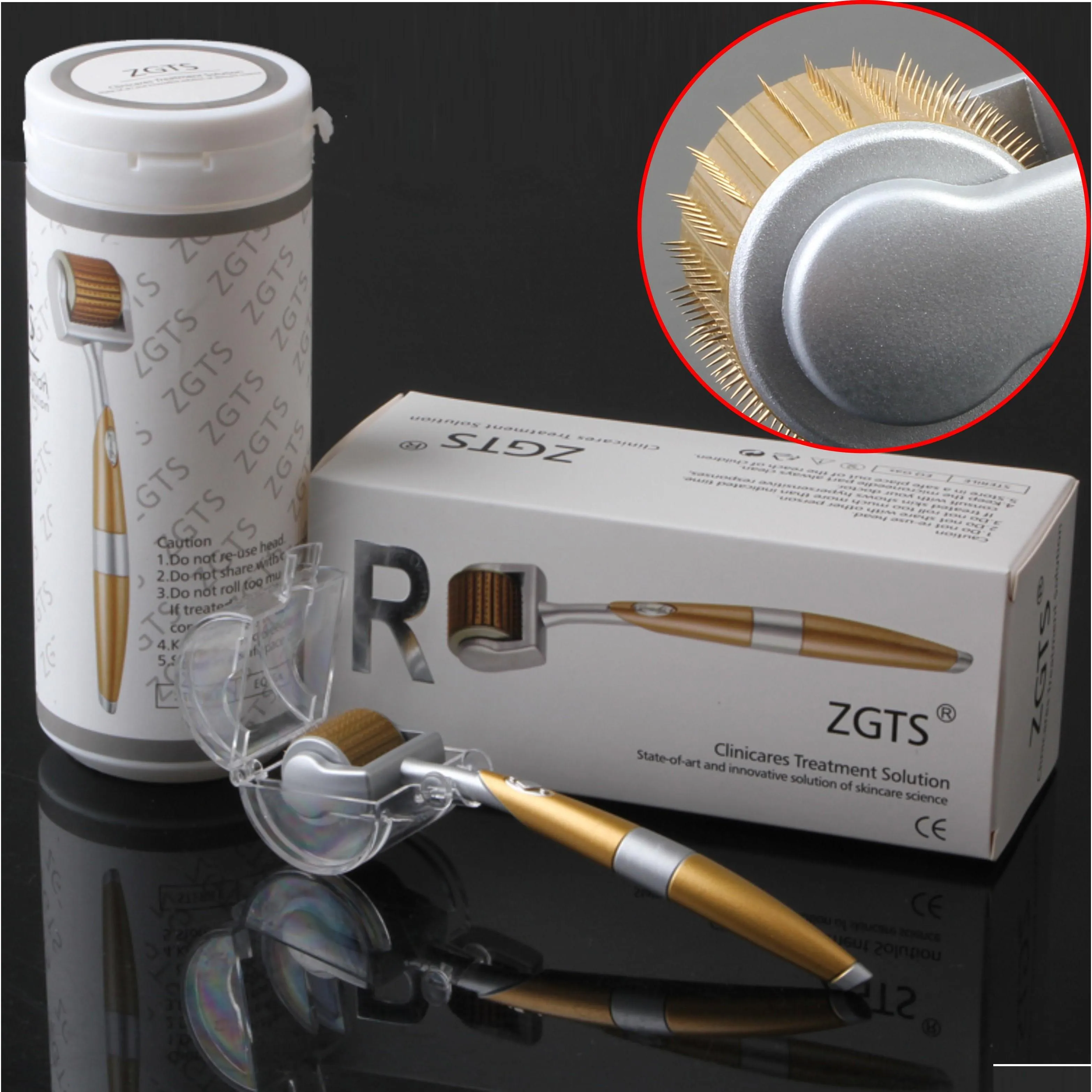 기타 스킨 케어 도구 ZGTS Derma Roller 192 바늘 마이크로 니들 셀 라이트 방지 노화 연령대 기공은 0.22.5mm 드롭 전달 건강 상태로 dhlos입니다.