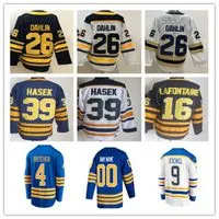 Hockey Jeff Skinner Jersey Tage Thompson Rasmus Dahlin Victor Olofsson Kyle Okposo Alex Tuch Pat LaFontaine DOMINIK HASEK Daniel Bri