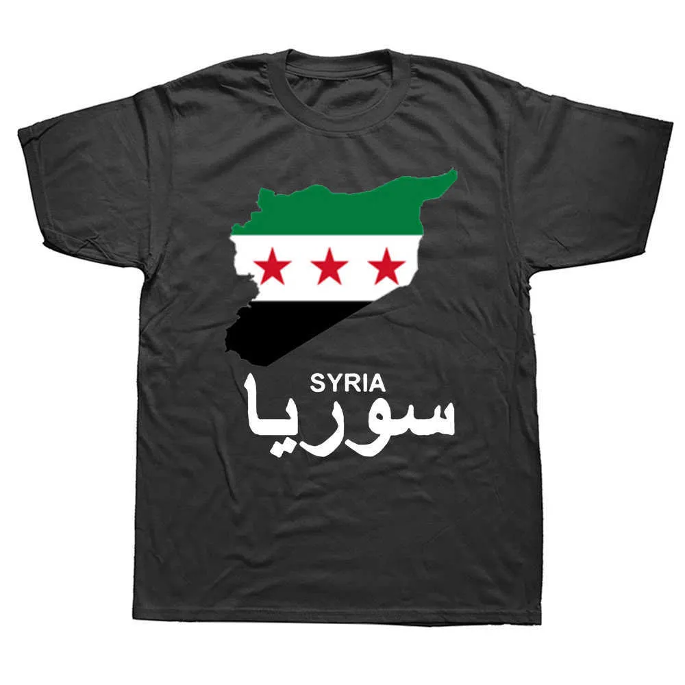 Herren T-Shirts Lustige Syrische Arabische Republik Syrien Arabische T-Shirts Grafik Baumwolle Streetwear Kurzarm Geburtstagsgeschenke Sommerstil T-Shirt Männer G230303