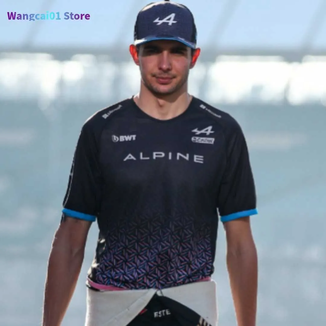 T-shirt da uomo T-shirt ufficiale BWT Alpine F1 Team 2023 T-shirt uniforme F1 Maglia Esteban Ocon Formula 1 Tuta da corsa MOTO Tuta da ciclismo Fan Tees 0304H23