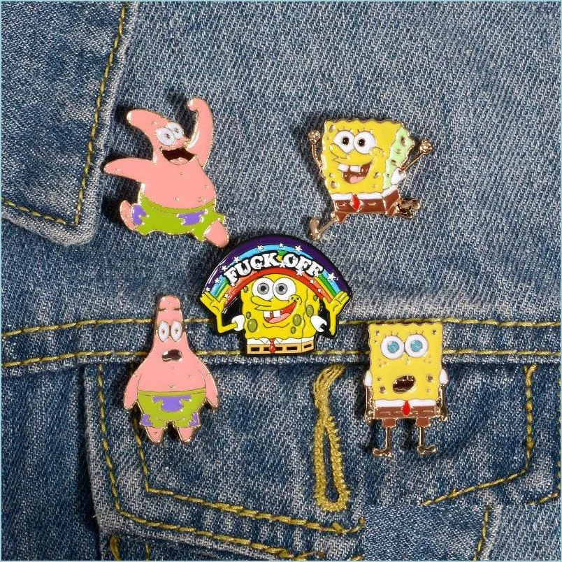 Cartoon Accessories Cute Muscar French Fries Brooch Enamel Pins Metal Broches For Men Women Badge Pines Metalicos Brosche Drop Deliv Dhffj