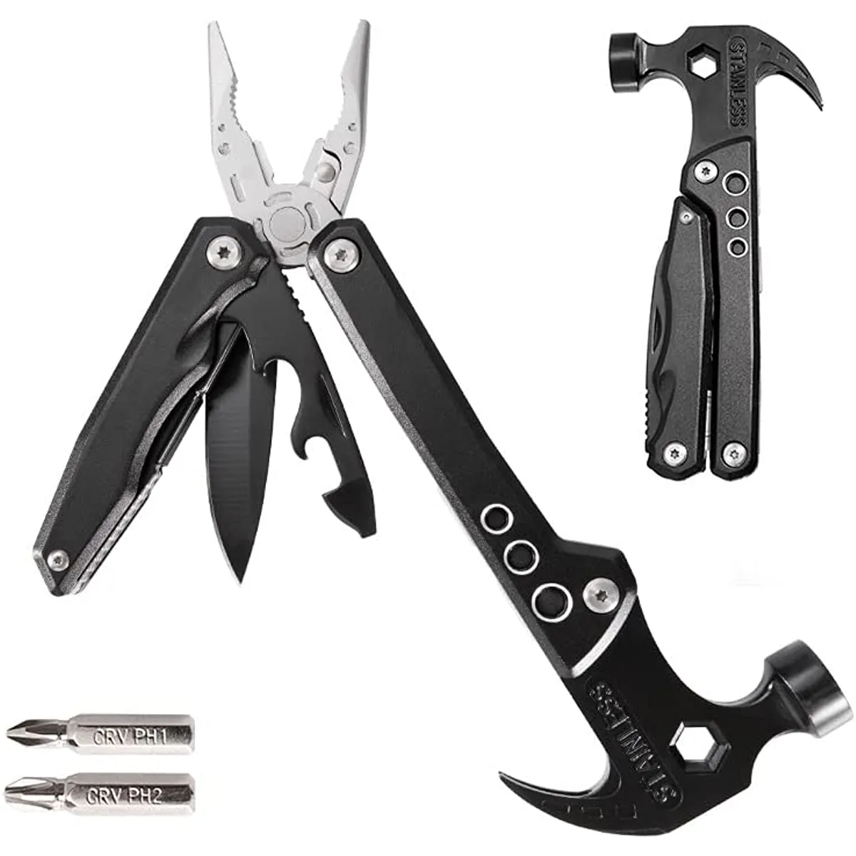 Mammuthus 12 In 1 Multitool Hammer Multi Functional Camping Gear Tool Gadget Folding Outdoor