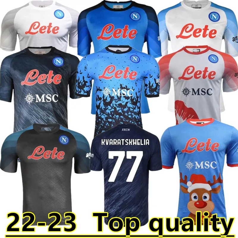 22 23 camisas de futebol NAPOLI Maglia Nápoles 2022 2023 ZIELINSKI ANGUISSA OLIVERA KVARATSKHELIA CAMISA DE FUTEBOL INFANTIL OSIMHEN FABIAN LOZANO SSC Napoli Maillots de foot 6