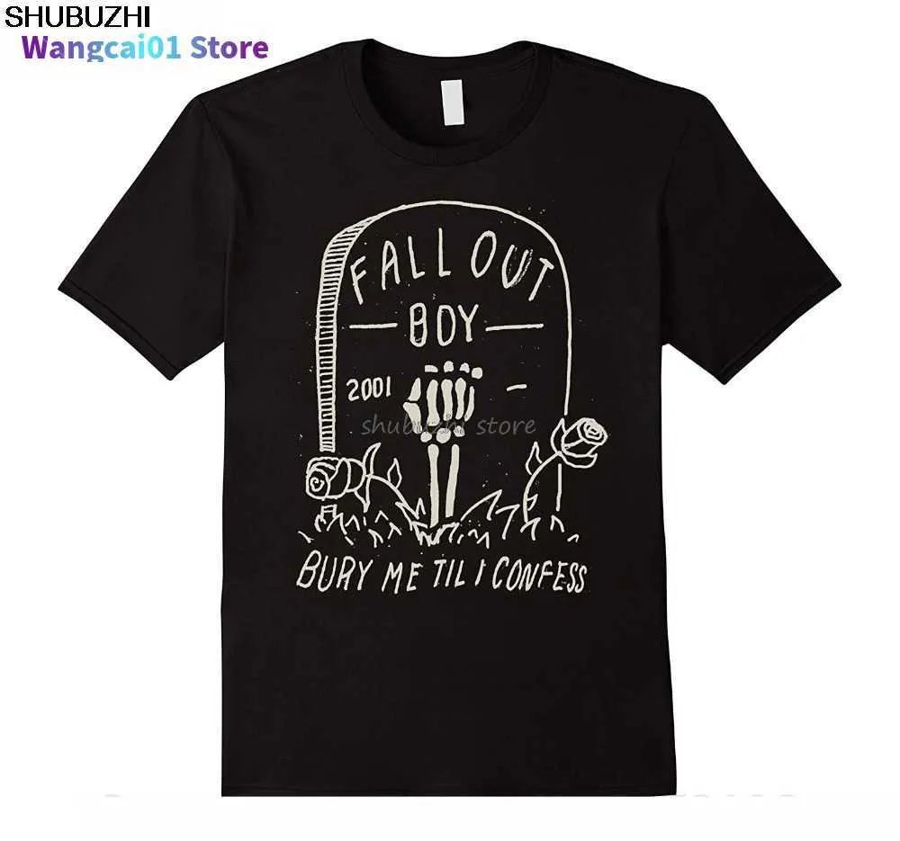 Men's T-Shirts Funny Print Tops Men Printed Men T-shirt Short Seve Funny Tee Shirts Men's Fall Out Boy - Confess Tee sbz1177 0304H23