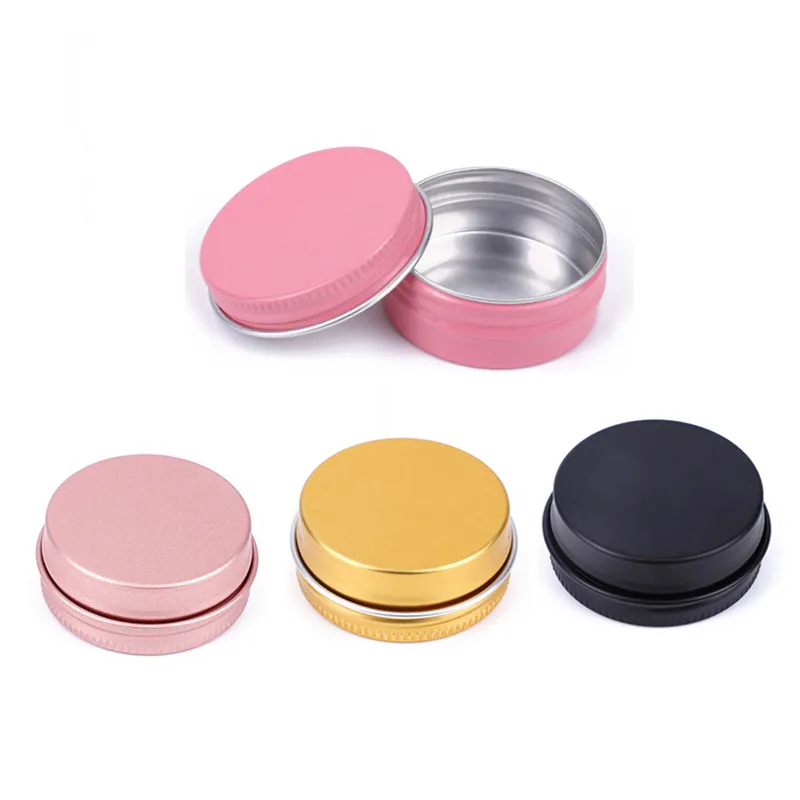 15ML Metal Aluminium Bottle Tins Party Favor Lip Balm Containers Empty Jars Screw Top Tin Cans