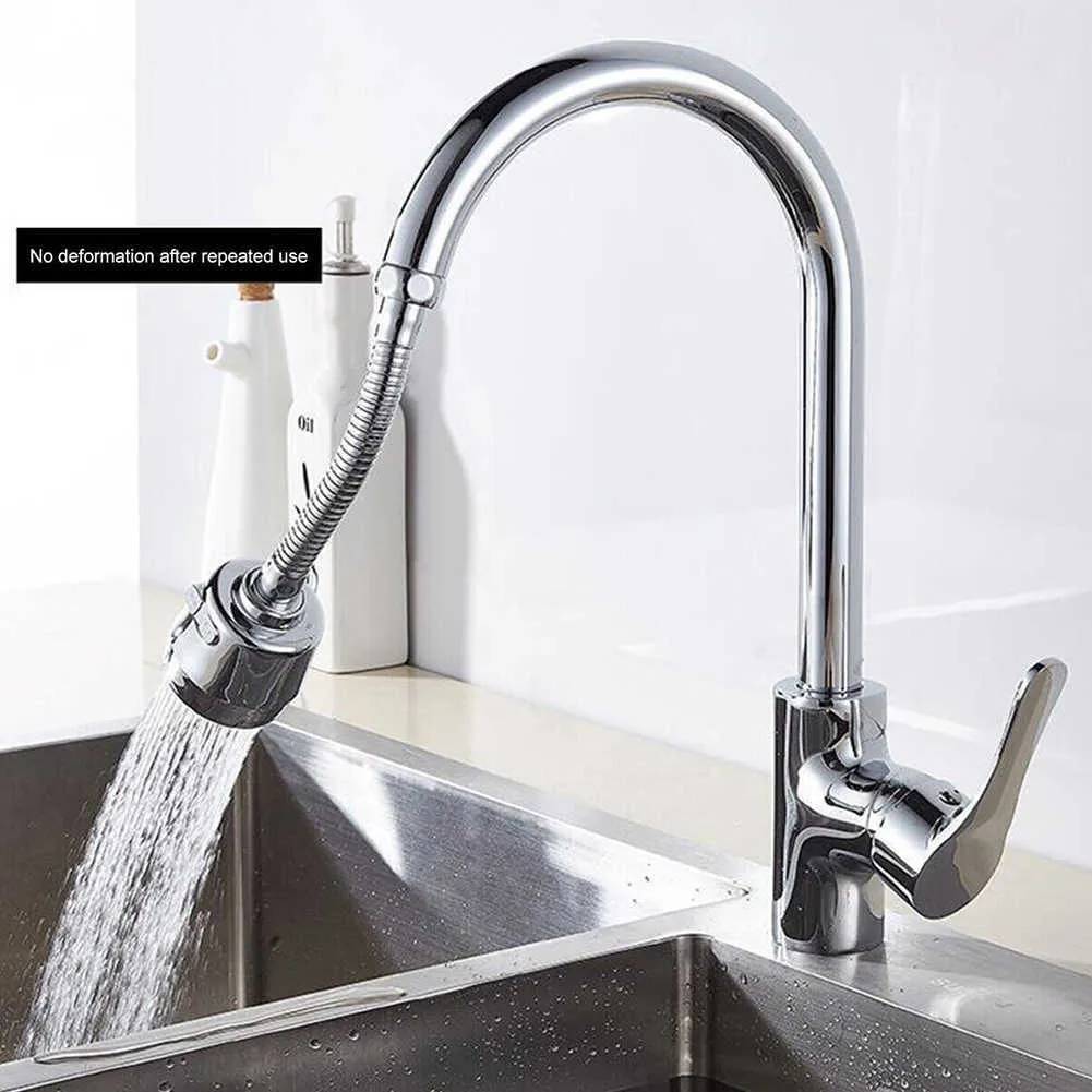 Kitchen Faucets Flexible Kitchen Tap AntiSplash Nozzle Extender 360 Degree Rotary Home Sink Faucet Sprayer Kitchen Faucet Water Filter Adapter J230303