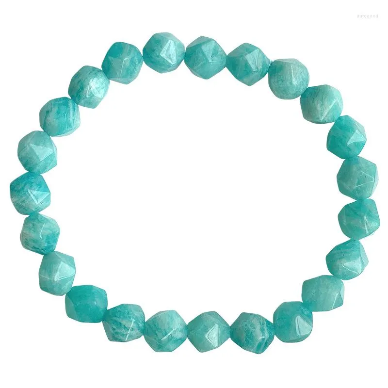 Strand Wholesale Tianhe Old Mine Bracciale in pietra naturale blu-verde Perline sfaccettate Fila a mano per gioielli da donna in cristallo regalo di moda