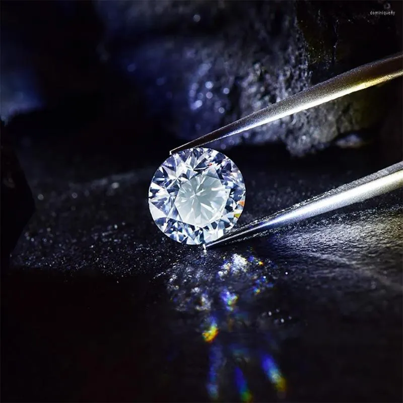 ماس فضفاض حقيقي 0.5 قيراط D اللون VVS1 أحجار كريمة مستديرة مويسانيتي الماس CVD مختبر للمجوهرات خاتم سوار صنع بالجملة