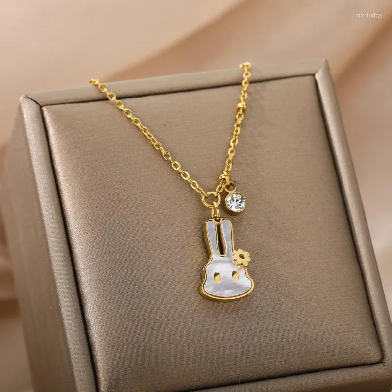 Pendant Necklaces Cute Shell For Women Animal Fashion Zircon Necklace Christmas Jewelry Gift Charm Collier Bijoux FemmePendantPendant Morr22