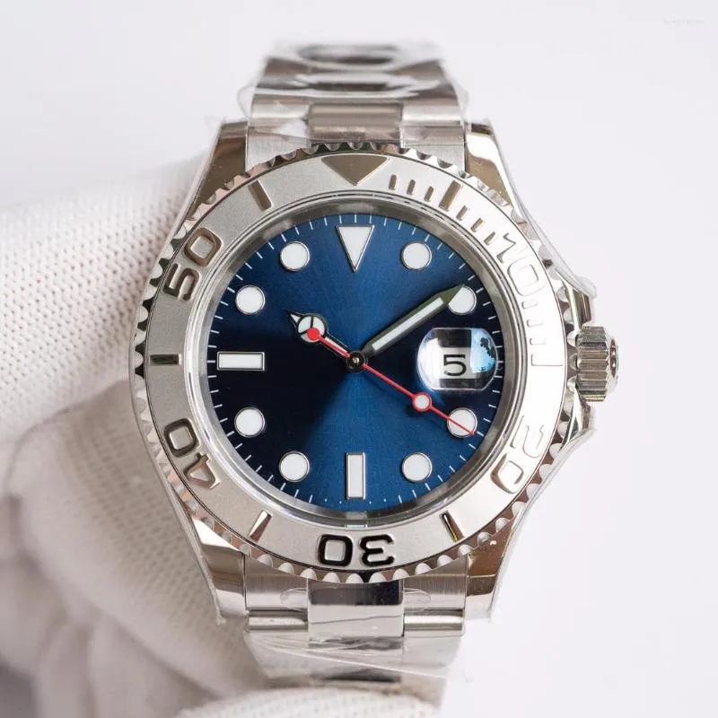 Relógios de punho de 40 mm de aço inoxidável de aço inoxidável Miyota Movimento Sapphire impermeável