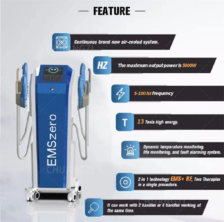 Hemskönhetsinstrument Neo Neo Electronic Body Sculpting Forming 14 Teslas EMS Radio Frequency Machine Emszero Muscle Stimulator Device