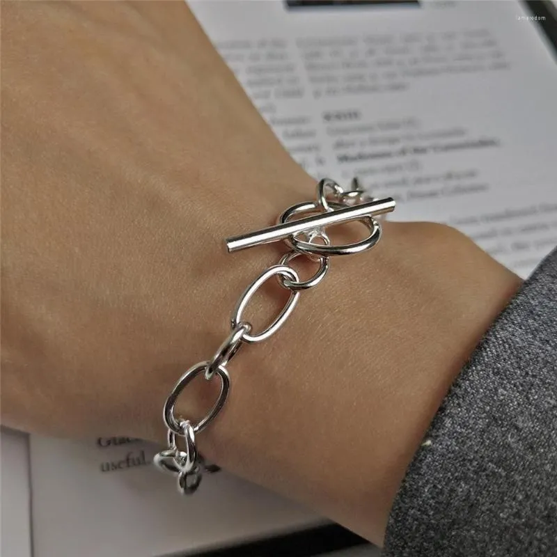 Charm Bracelets Silver For Women Simple Geometric Chain Bracelet & Bangle Wristband Pulseira Femme Trendy Jewelry Accessories