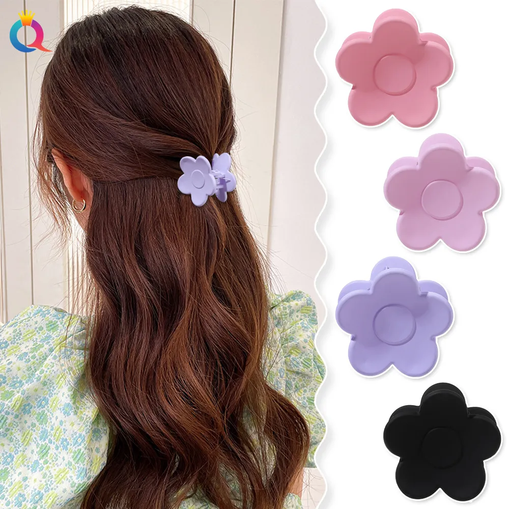 Summer Women Girls Cute Colorful Ribbon Flower Small Hair Claws Kids Sweet Hairpins Shark Hair Clips Fashion Hair Accessories 1818