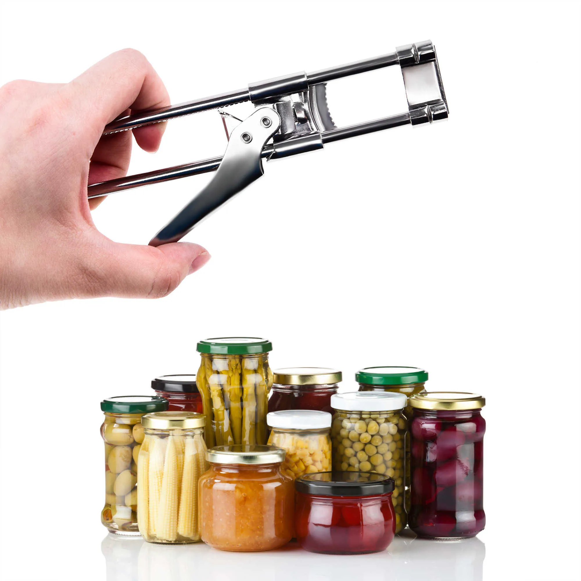 Apriscatole Manuale In Acciaio Inossidabile - Confezione Da 2 - Multiuso Con Impugnatura Antiscivolo - Apri Tappi Bottiglia E Barattoli - Utensile Da Cucina - 3