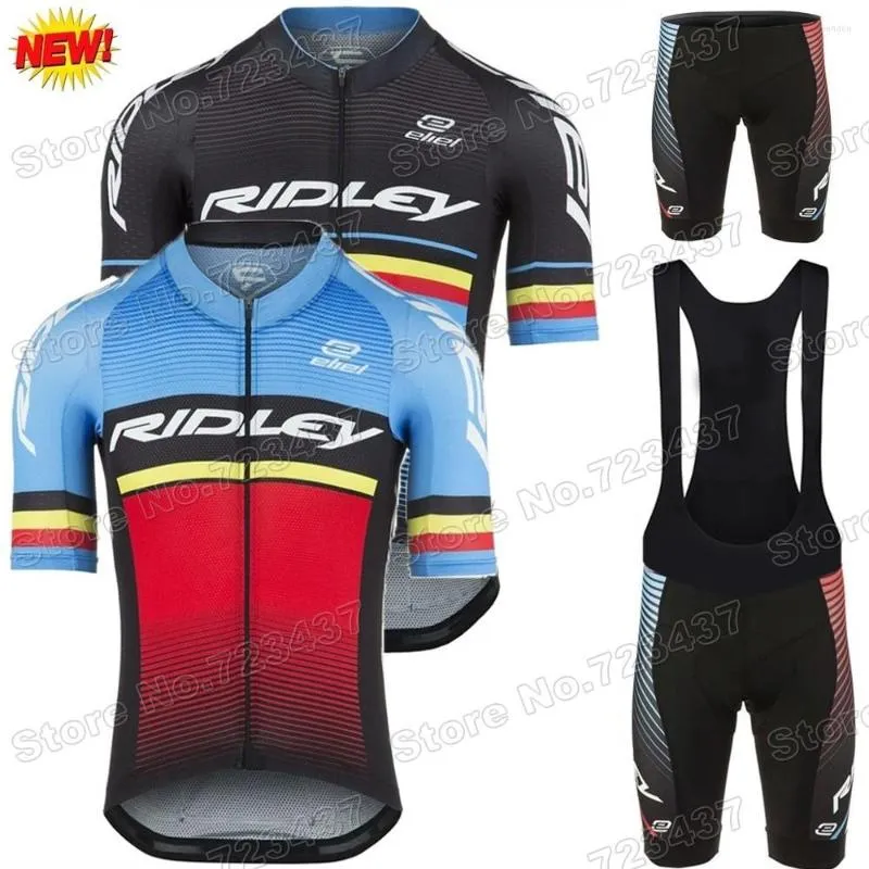 Zestawy wyścigowe 2023 Ridley Rincon Cycling Jersey Zestaw Mężczyźni Ubrania Letnie Rower Rower Rower Suits Mtb Ropa Ciclismo Maillot