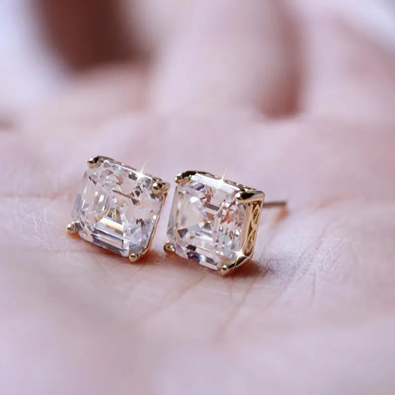 Stud Küpeler Caoshi Basit Dainty Crystal Ear Studs Kadın Günlük Giyilebilir Takı Modaya Düzenli Kadın Aksesuarları Narin Teen Girl Hediye