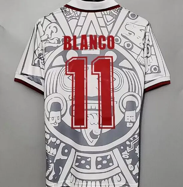 1986 1994 1995 1998 soccer jerseys Retro classic Mexico BORGETTI HERNANDEZ CAMPOS futbol shirts BLANCO H.SANCHEZ home football shirt de thailand jersey 86 94 95 98