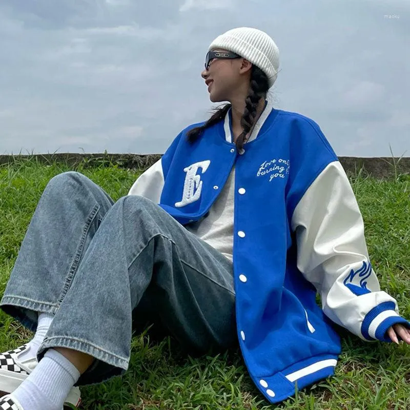 Damesjassen Deeptown Baseball Jacket Dames Streetwear Outdoor Fashion Harajuku Oversized Bomber Female Vintage 2000s esthetische jassen