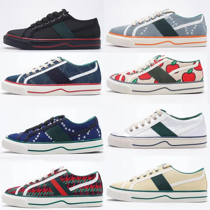 Tennis Canvas Casual 1977 Shoes Designers Womens Shoe Green Red Stripe Rubber Sole Stretch Cotton Low Top Mens Sneakers