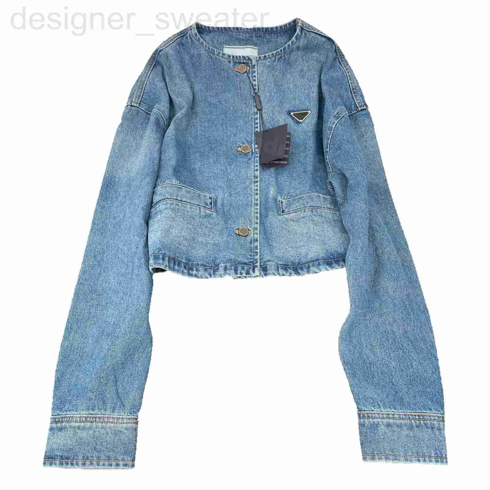 Jaquetas femininas Designer Mulheres Denim Metal Emblema Primavera Verão Luz Estilo Vintage Casaco De Luxo 5NFA