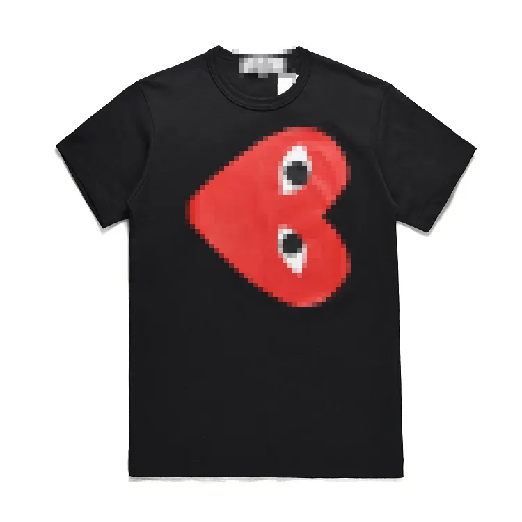 Designer tee mäns t-shirts svart varumärke com Slim Short Sleeve Hearts Des Garcons CDG Holiday Play T Shirt Womens storlek