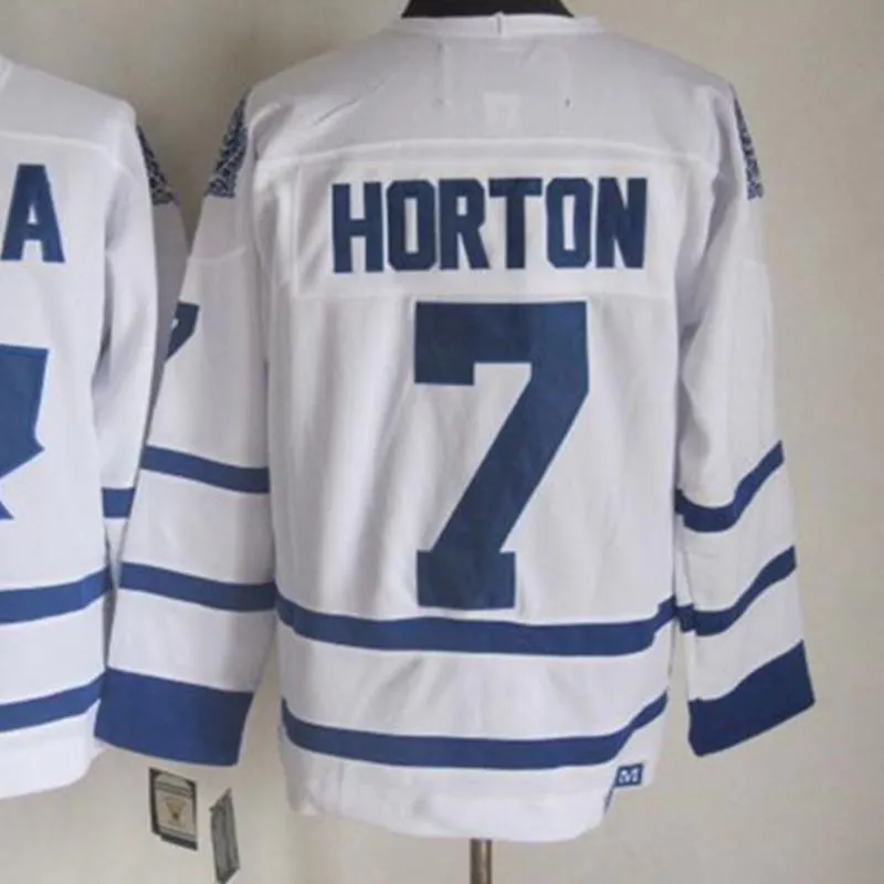 Men Vintage Toronto Hockey CCM Retro Jerseys 17 Wendel Clark 27 Darryl Sittler 14 Dave Keon 7 Tim Horton 1 Johnny Bower Stitched Blue White Alternate
