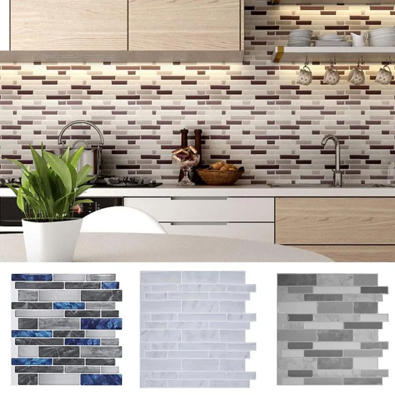 Adesivos de parede adesivos hexágono cozinha 3d papel de parede impermeável telhas auto adesivas backsplash vinis decorativos espelhos retrô decoração