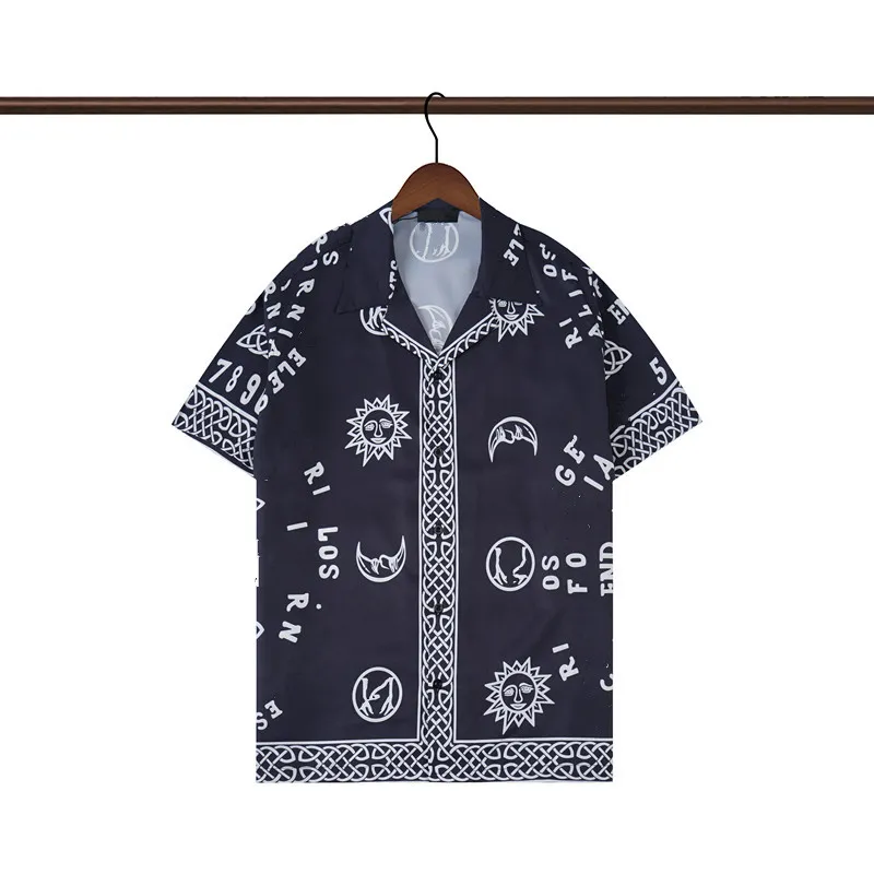 Chemises décontractées pour hommes Summer Button Down Designer Bowling Chemises Hommes Imprimer Chemise habillée Chemise en soie décontractée M-3XL s7