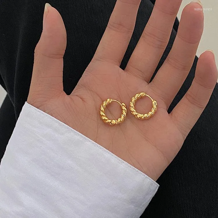 Creolen 2023 Twist Ohr Ring Kleiner Ohrstecker Koreanisch Für Frauen Gold Party Schmuck Geburtstagsgeschenk