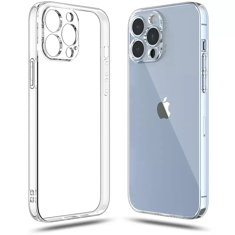 iPhone 15 15 14 13 12 Pro XS Max Plus Samsung S23 S22 Note20 Ultra用の透明な衝撃プルーフアクリルハイブリッドアーマーハードフォンケース