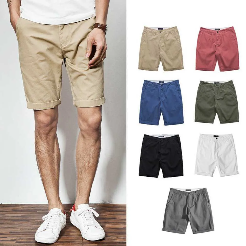 Shorts pour hommes 2022 Shorts pour hommes Longueur au genou Shorts décontractés Streetwear Léger Mince Breathe Cool Pantalon Shorts d'été pour hommes Couleur unie G230303