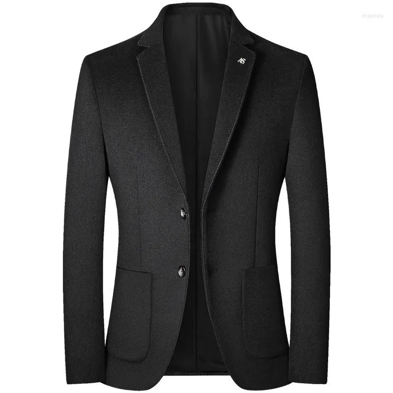 Men's Suits 2023 Woolen Casual Suit Men's Autumn And Winter Coat Small Short Men