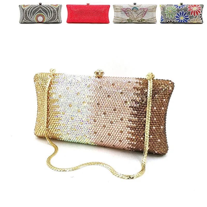 Evening Bags Elegant Bridal Wedding Party Purses Women Luxuries Diamonds Full Crystal Clutches