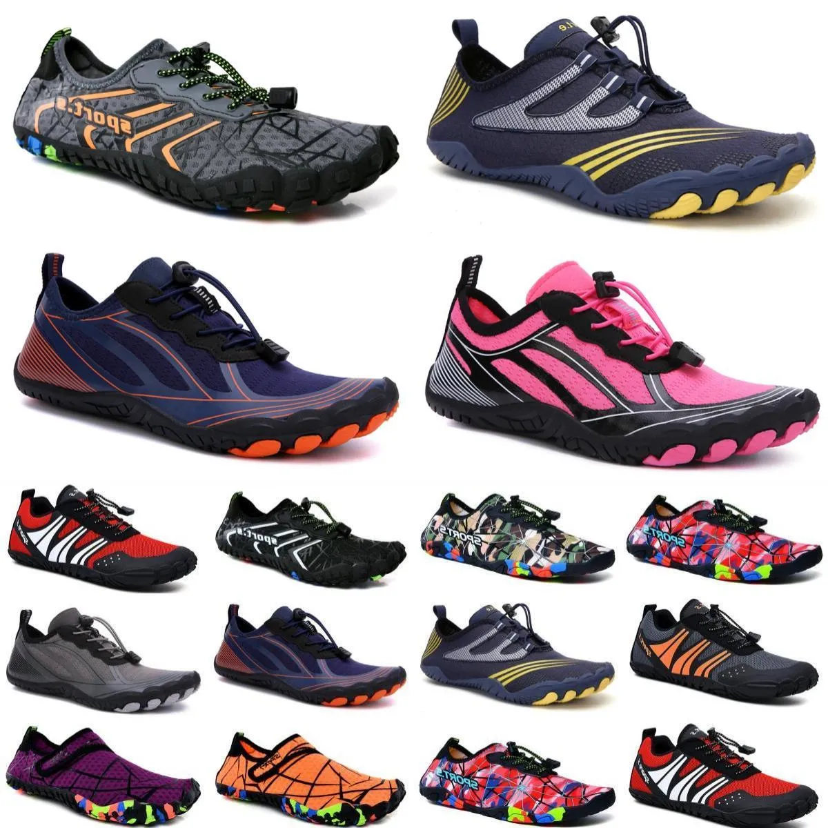 Sapatos aquáticos homens homens sapatos azuis marinho de mergulho de surf praia amarela amarela cinza roxo vermelho rosa branco ao ar livre tamanho rápido eur 36-45