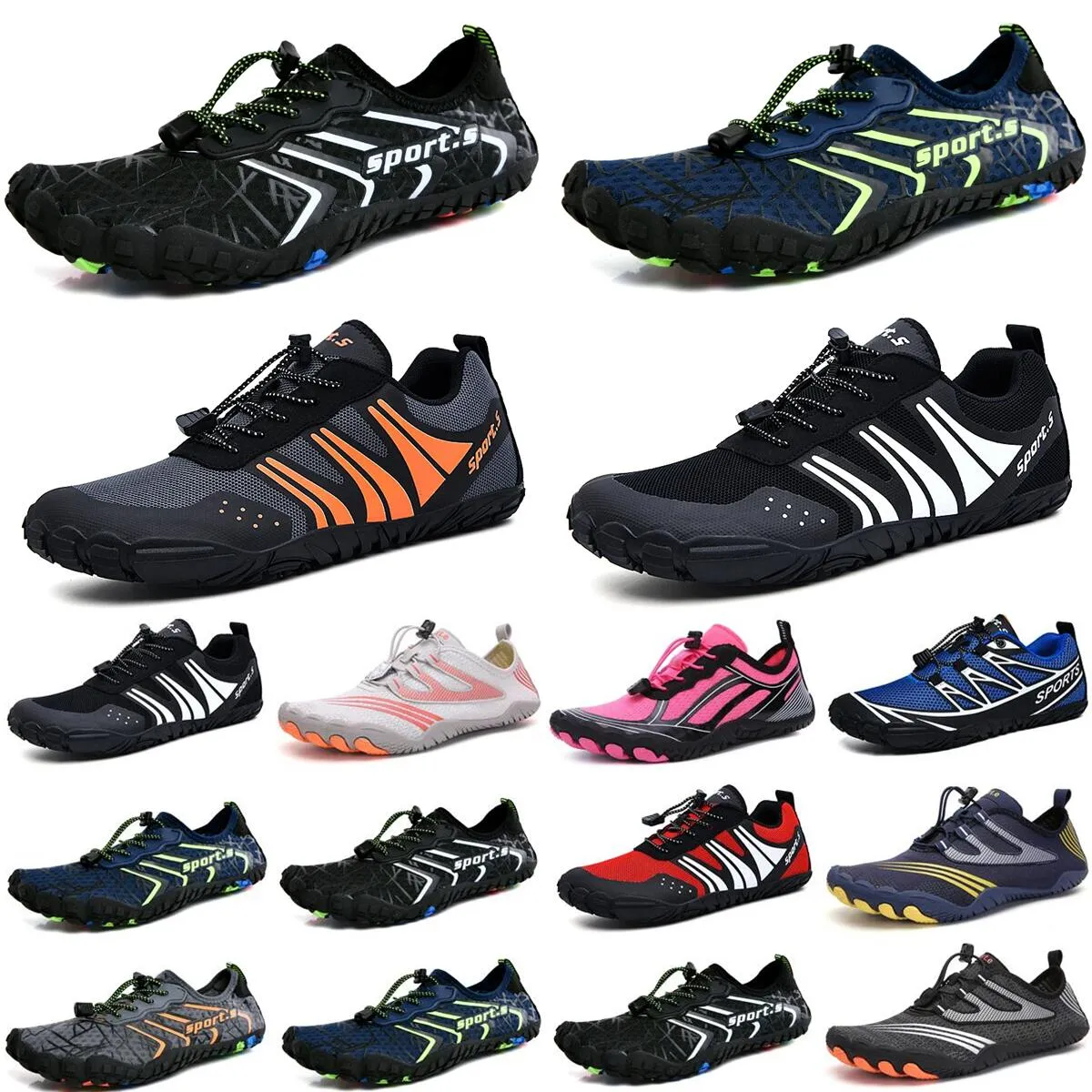 Water Shoes red grey black pink white black orange Women men shoes Swim Diving Outdoor Barefoot Quick-Dry size eur 36-45