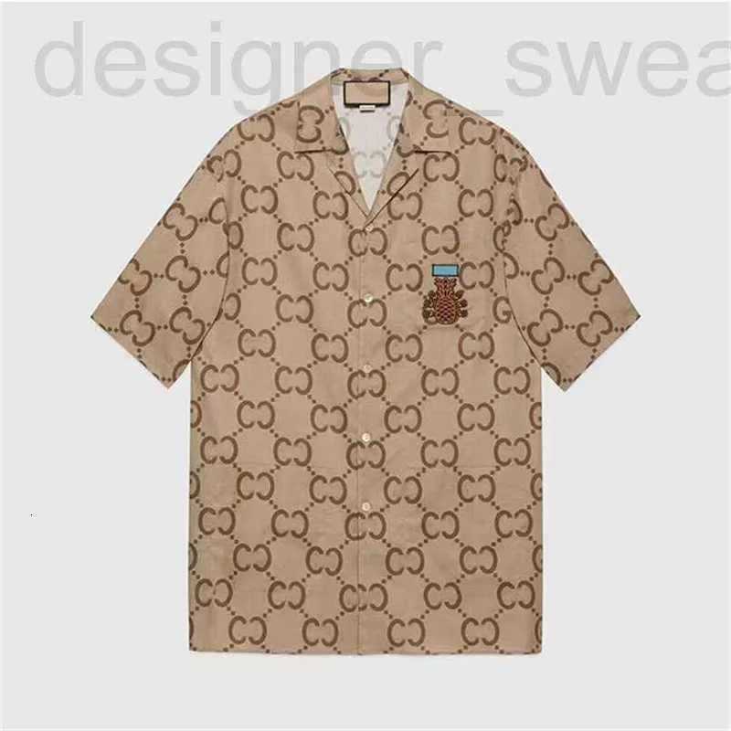 Chiffes de chemises décontractées pour hommes 2022 Luxury Fashion Tiger Letter V Silk Bowling Shirt T Men Slim Fit Short Dobe Shirt UBB9
