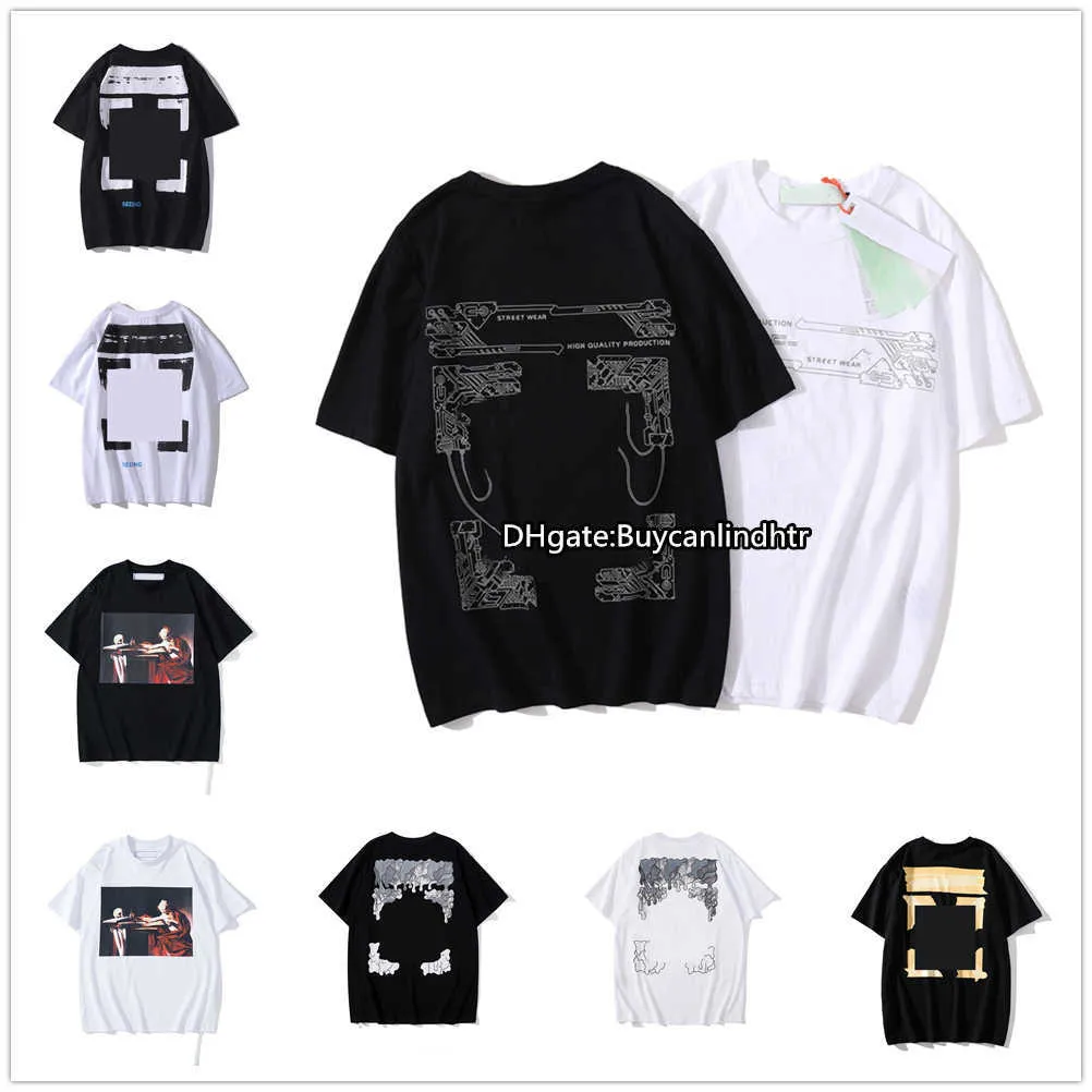 T-shirts pour hommes Off Offs White New Street Fashion Brand Couple Star avec T-shirt à manches courtes imprimé lettre x le dos imprimé RIC2