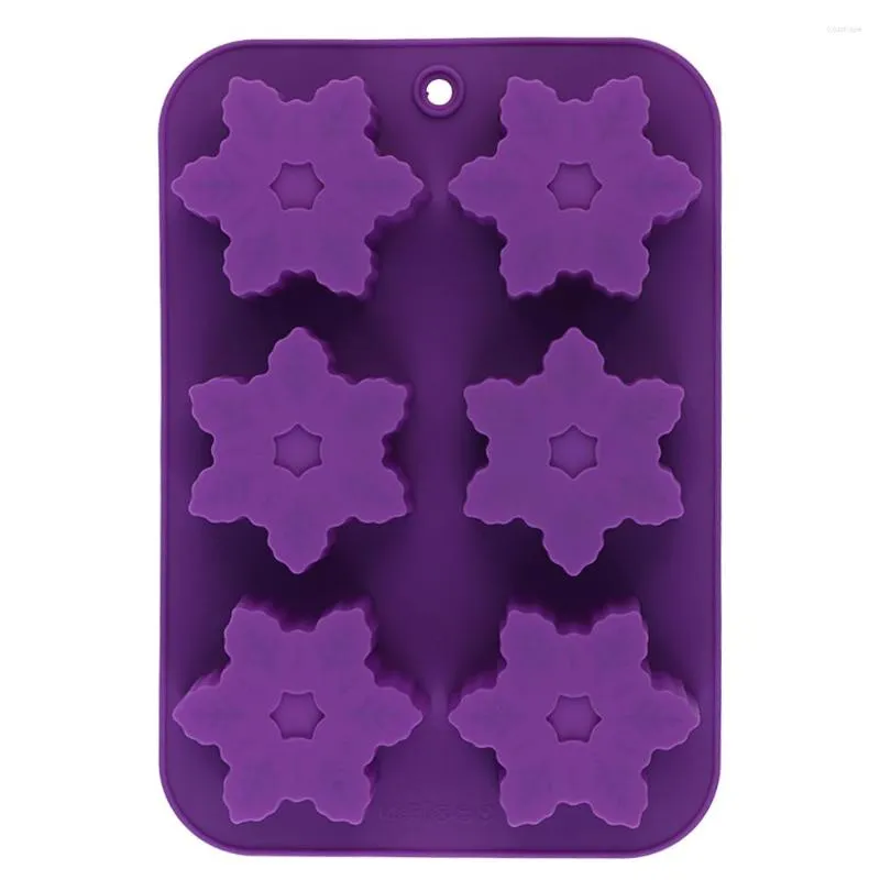 Baking Moulds Silicone Cake Mold Handmake DIY Soap Snowflake Christmas Series 6 Flower Bread Mould For Tools