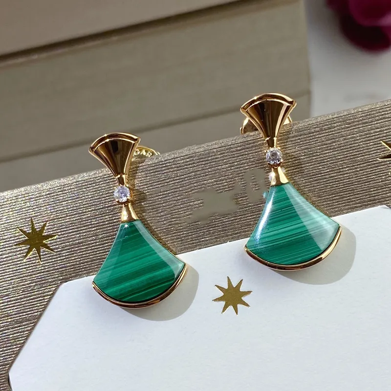 BUIGARI Diva Dream Qixi limited series designer dangle earrings for woman Natural malachite highest counter quality diamond anniversary gift 034